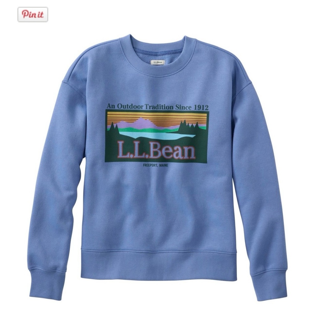 SOLD L.L. Bean Essential Crewneck Logo Sweatshirt Small